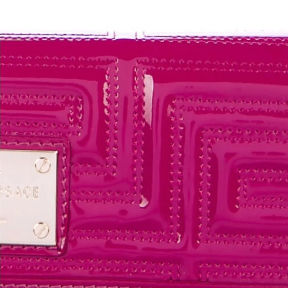 Gianni Versace Classy Continental Wallet Patent Leather